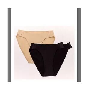 Slick Chicks Women's Adaptive Panties (2) 2-Pack Black Nude High-Waist briefs XL
